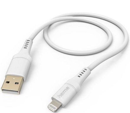 Hama 201568 'Flexible', USB-A-Lightning, 1.5 m, white USB charging cable