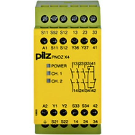 Pilz 774739 PNOZ X4 240VAC 3n/o 1n/c emergency stop relay