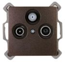 Kopp 921426080 PARIS TV/RF/SAT digital compatible rosewood antenna socket