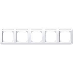 Merten 387525 frame 5-way horizontal active white glossy