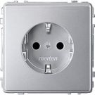MERTEN MEG2300-7260 SCHUKO socket aluminum AQUADESIGN