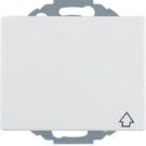 Berker 47477109 SCHUKO socket with hinged cover polar white, glossy Berker K.1