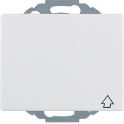 Berker 47477109 SCHUKO socket with hinged cover polar white, glossy Berker K.1