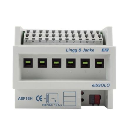 LINGG&JANKE 89205SEC KNX switching actuator 16 A | 6-way, manual operation, secure
