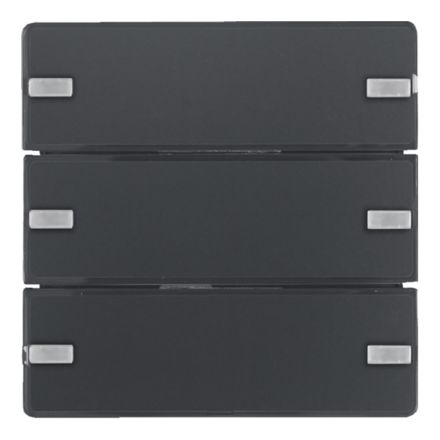 BERKER 80143326 KNX easy push button sensor comfort Q.1/Q.3 | 3-way | anthracite velvet lacquered