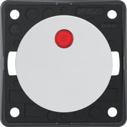 Berker 937722509 rocker switch with lighting and red lens polar white, glossy Integro Flow/Pure