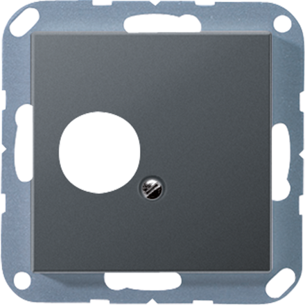 Jung A562-1BFANM cover for 1 round connector up to 18.5 mm Ø, thermoplastic painted, series A, matt anthracite