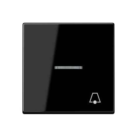 Jung A590BFKO5KSW rocker switch 1-way with light guide, symbol bell, thermoplastic, series A, black