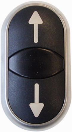 Eaton M22S-DDL-S-X7/X7 double pushbutton illuminated, labeled, 216711