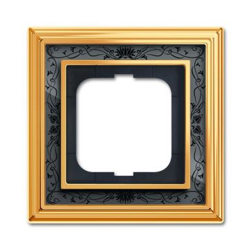 Busch-Jaeger 1721-833 cover frame, 1-way frame polished brass decor anthracite