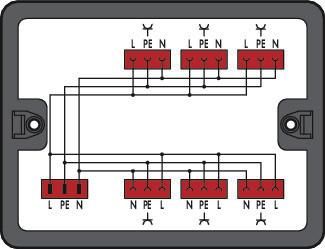 Wago 899-631/331-000 Distribution block PA Series 899 1 input 3 pin