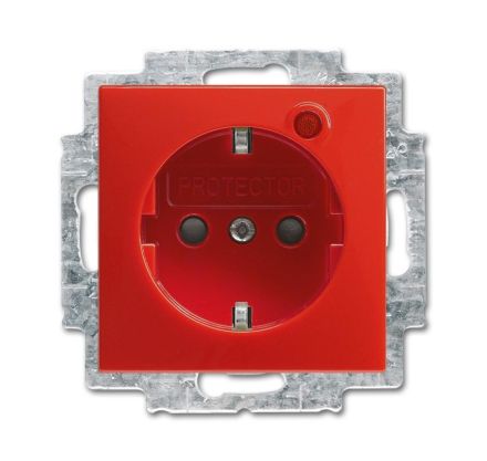 Busch-Jaeger 2310 EUGL/VAB-917 Busch-Protector® SCHUKO® socket insert, with surge protection red RAL 3020