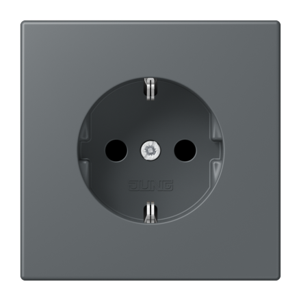 Jung LC1520KI202 SCHUKO socket, 16 A 250 V ~, integrated increased contact protection, SAFETY+, LS series, gris foncé 31 ( LC32010 )