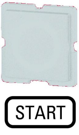 Eaton 122TQ25 button plate, white, START, 063746