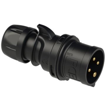 PCE 014-6x 16A 4p 6h black SHARK plug