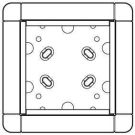 Ritto 1883120 surface-mounted frame 1 module slot, silver
