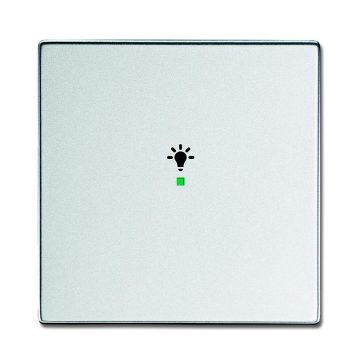 Busch-Jaeger 6231-10-83 Rocker switch, 1-way, with symbol 'light' aluminum silver