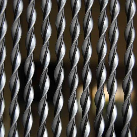 LA TENDA 56690 door curtain RIVA 3 90 x 210cm silver/black