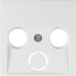 Berker 12031909 Central piece for antenna socket 2- and 3-hole polar white matt Berker S.1/B.3/B