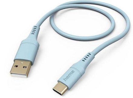 Hama 201569 'Flexible', USB-A-USB-C, 1.5 m, bl USB charging cable