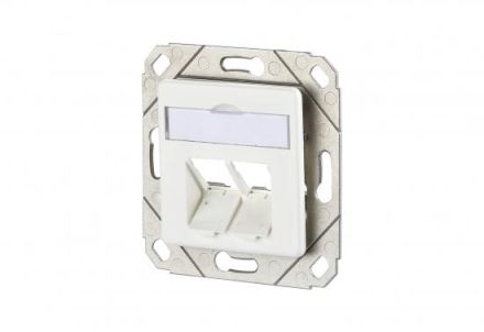 METZ CONNECT Keystone 2 Port pure white RAL9010 undetermined connection box UP, 130B20D21102KE