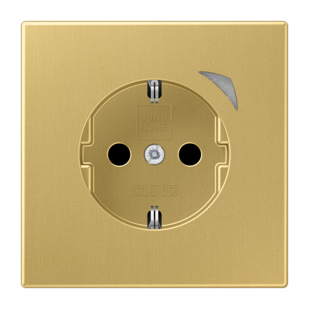 Jung BTME1521SC-L SCHUKO socket, 16 A 250 V ~, screw terminals, with function display, integrated increased contact protection, SAFETY+, thermoplastic painted, LS series,