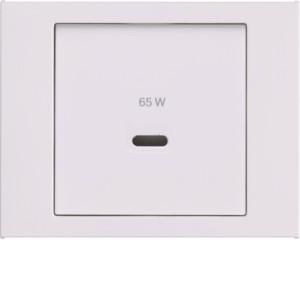 Berker 48607009 for USB Kx polar white glossy central piece