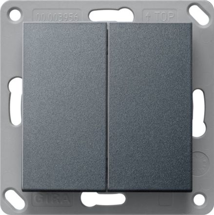 GIRA 242228 EnOcean wireless wall transmitter battery-free System 55 | 2-way | anthracite