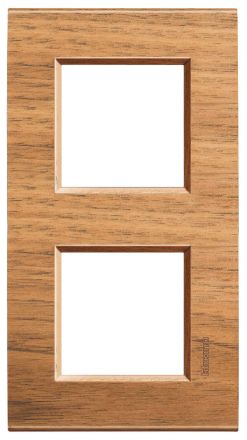 Bticino LNA4802M2LNC Light frame WALNUT 2x2-mod , (wood)