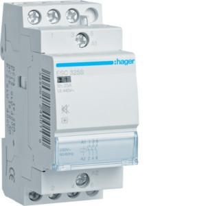 Hager ESC325S contactor 25A 3S 230V hum-free