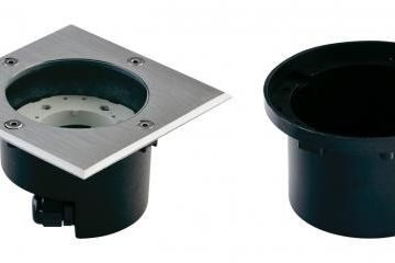 EVN 677410 square rigid GX53 9W recessed floor light