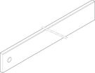 ABN 1FB 60x10x291mm horizontal one-sided CU-rail (XCUW161E)