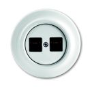 Busch-Jaeger 1800 J-64 central plate, with support ring studio white