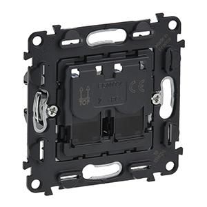 Legrand 753049 data socket 2xRJ45 Cat6A STP, (black)