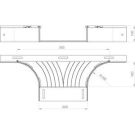 Unex 66348 grey RAL7035 100x300 U23X T-branch