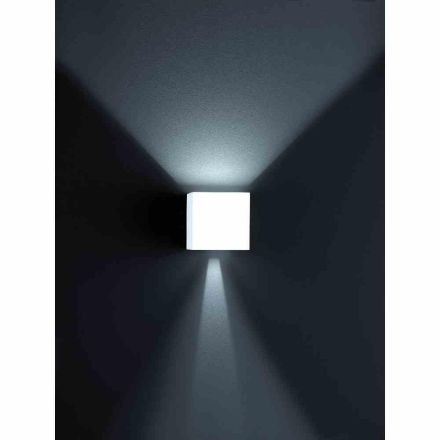 Helestra A28242.07 SIRI 44 LED wall light, 6W, 3000K, 380lm, white, converter, clear plastic, IP54