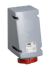 ABB Stotz-Kontakt 332RL6W, surface-mounted wall socket, 32 A 6h, IP67, 3P+E, 380-415 V, 50+60Hz, red, 2CMA168489R1000