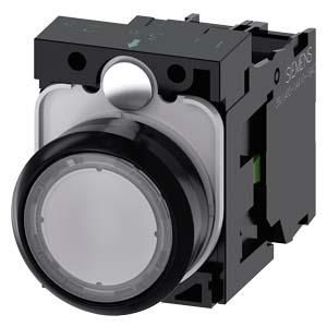 Siemens 3SU1103-0AB70-1BA0 push button illuminated 22mm round clear 1S