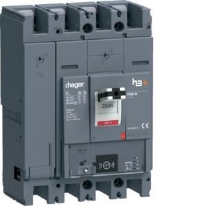 Hager HMW251NR h3+ P630 Energy 4P4D250A 50kA circuit breaker