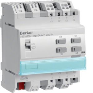 BERKER 75314116 KNX switching/blind actuator | 4-/2-way, C-load, 16 A