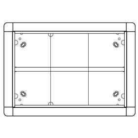 Ritto 1881650 flush-mounted frame 6 module slots, grey-brown