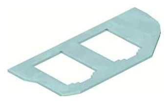 OBO Bettermann MPR2/2B with 2x hole pattern type B 19.35x14.85mm mounting plate, 7407622