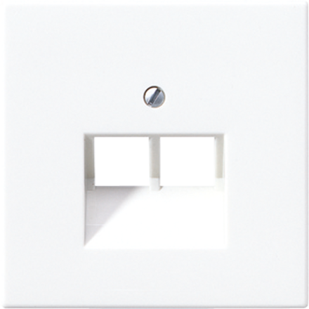 Jung LS969-2UAWW cover for IAE/UAE connection boxes 2 x 8-pin, thermoplastic, LS series, alpine white