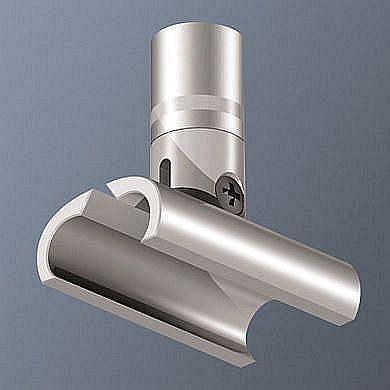 Bruck 160518mcgy with spacer sleeve silver matt chrome 26mm clip