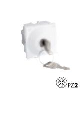 EFAPEL KEY LOCK PUSH-BUTTON - 2 MODULES MATTE WHITE