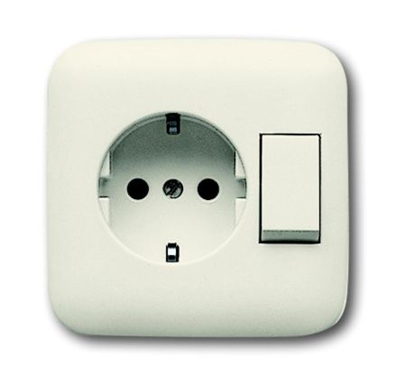 Busch-Jaeger 4310/6 EUJ-212 combination, SCHUKO® socket with rocker switch white