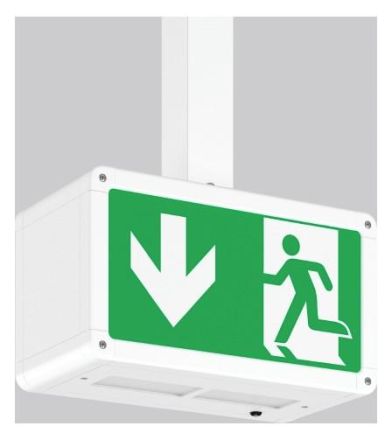 RZB 671057.002.1 Pendant Rectangle 250 LED emergency light