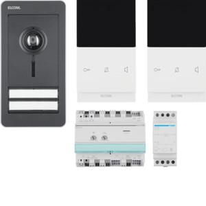 Elcom REP502Y 2TN AP 2D AS anthracite IS TOUCH polar white. Video intercom set
