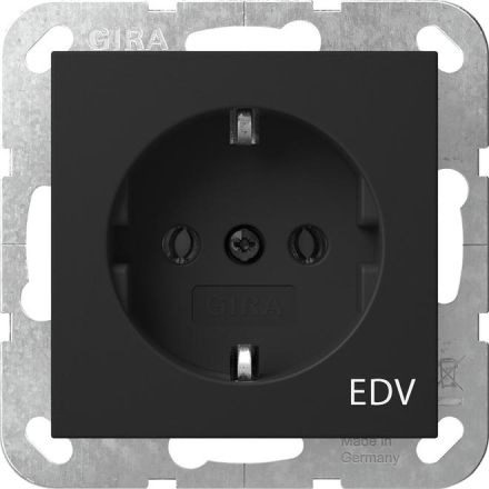 Gira 4458005 print EDV System 55 sw m socket SCHUKO