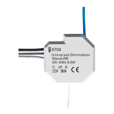 BUSCH-JAEGER 6704 dimmer actuator UP WaveLINE | 1-way | studio white